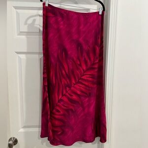 Hula Pink palm print skirt Large
